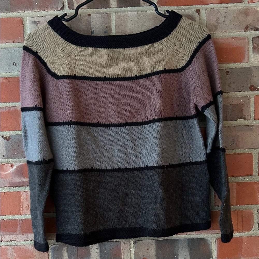 Cooperative Multicolor Striped Crew Neck Sweater